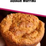 roasted butternut squash muffins pin