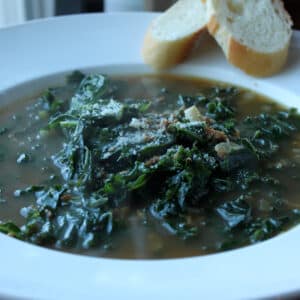 meaty kale soup featured