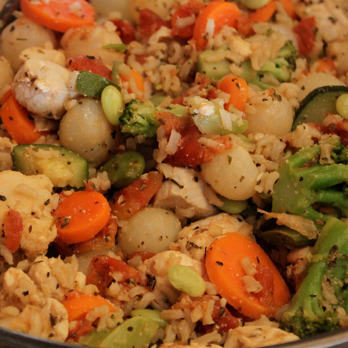 one pot chicken and rice featured