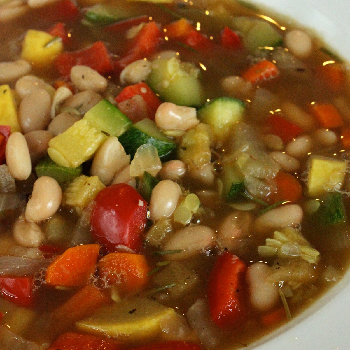 My *Almost* Rainbow Soup with White Beans - GreenLiteBites