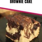 chocolate-banana marbled brownie cake pin