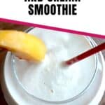 simple peaches and cream smoothie pin