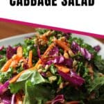 kale and purple cabbage salad pin