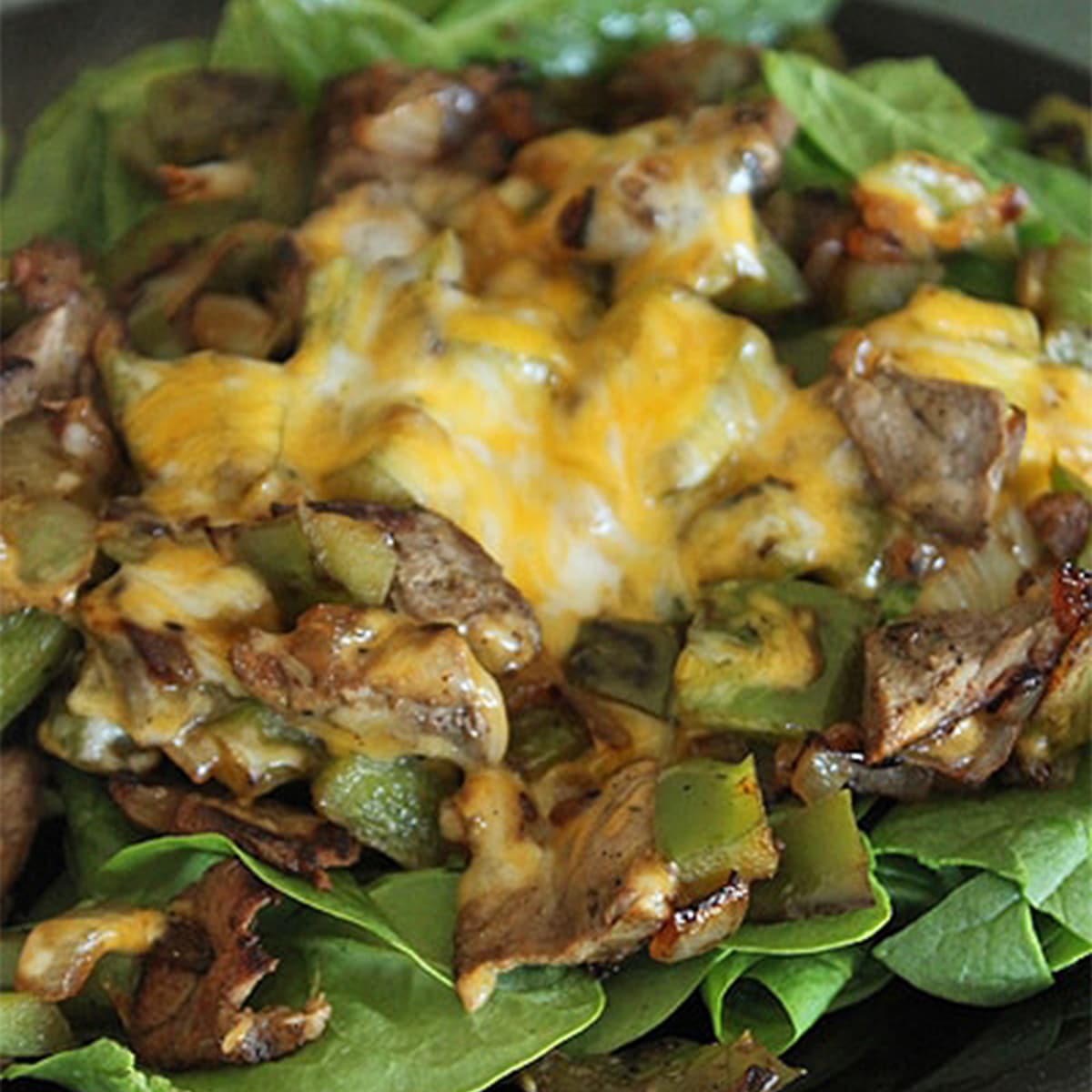 cheesesteak salad featured