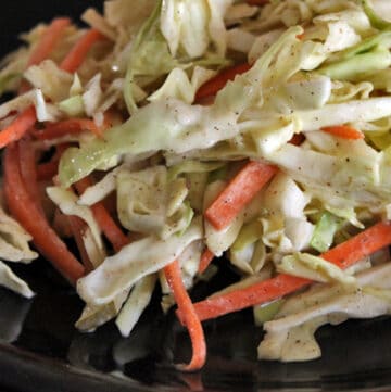 Fall Slaw with Asian Pears and Almonds close up