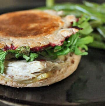 cooking the Leftover Turkey Sandwich with Smoked Cheddar and Cranberry Sauce finished