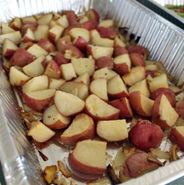 roasted red potatoes after