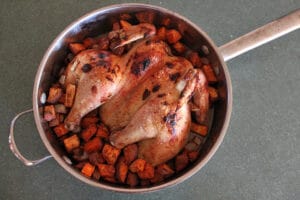 Spatchcock Chicken with Maple Spiced Sweet Potatoes Step 6