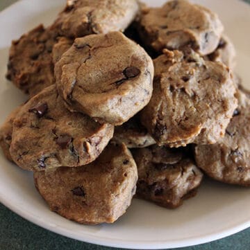 Plate of Chocolate Chip Cookie Dough Cookies