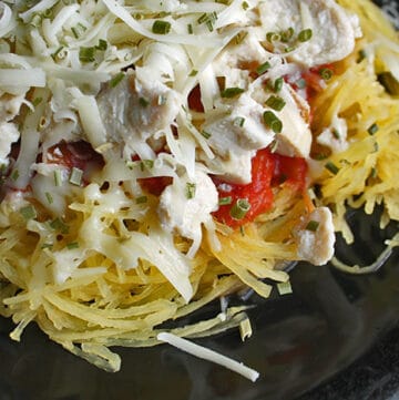 Simple Spaghetti Squash with Chicken and Salsa