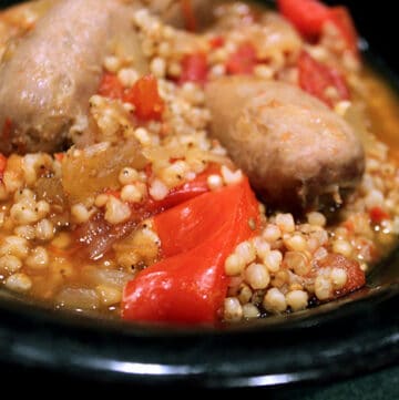 Slow Cooked Sorghum with Turkey Sausage - Finished