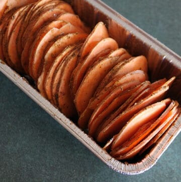 Sliced Sweet Potato Loaf Before Cooking