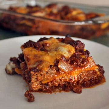 Slice of Chipotle Beef and Butternut Bake