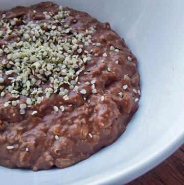 Bowl of Simple Chocolate Oatmeal