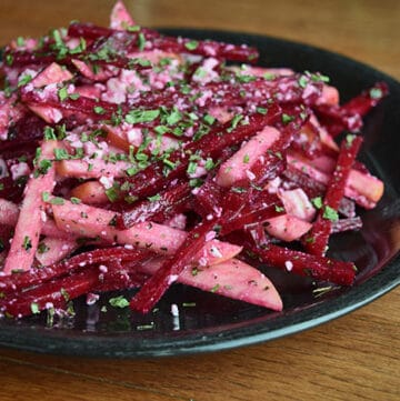 plate of Raw Beet and Apple Salad