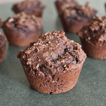 Finsihed Whole Wheat Chocolate Breakfast Muffins