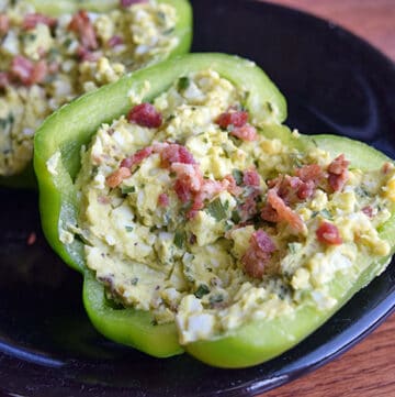 Avocado Egg Salad in Bell Pepper Cups