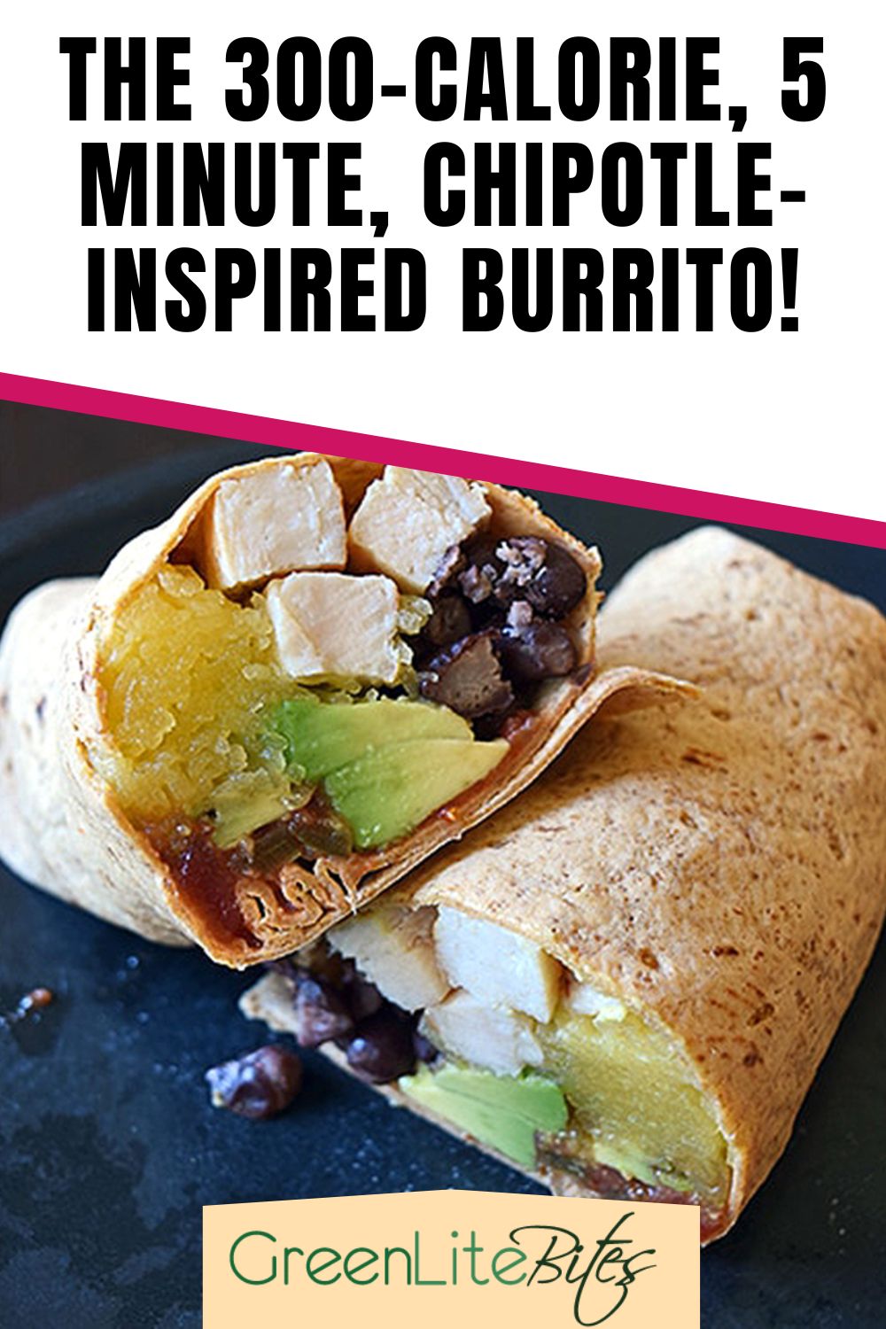 The 300Calorie, 5Minute, ChipotleInspired Burrito! GreenLiteBites