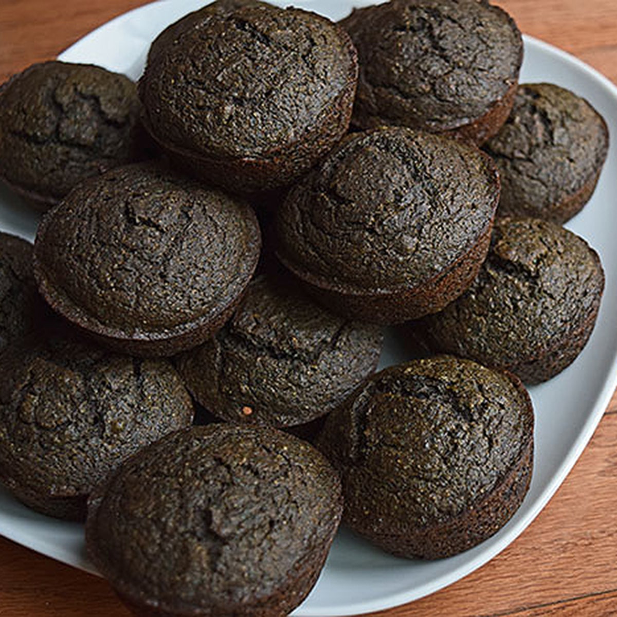 wheat chocolate kale banana muffins featured