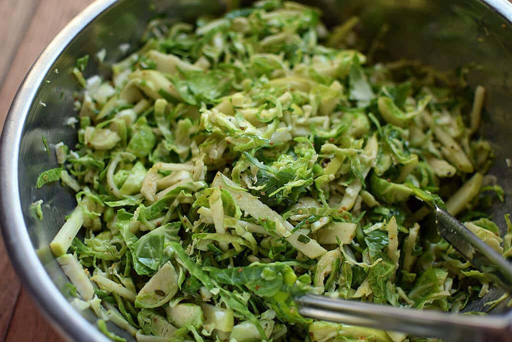 brussels sprout and apple slaw 1