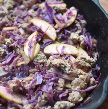 Ground Turkey with Red Cabbage and Apple portrait