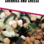 chickpea and cucumber salad pin