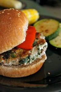 Spinach Feta Turkey Burgers Portrait
