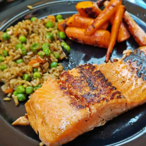 The Maple-Ginger Salmon, Carrots, and Brown Rice Dinner
