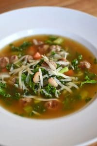 Meatball and White Bean Soup with Kale Portrait