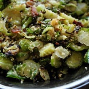 warm brussels sprout and couscous salad featured