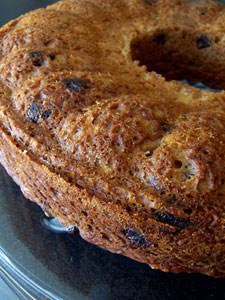Banana Bundt Bread - removed from pan