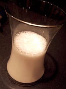 homemade almond milk finished