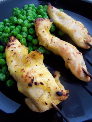 Minted Mango and Lime Chicken on a Stick
