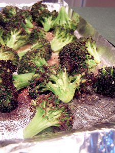 roasted broccoli after