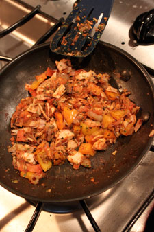 Leftover Turkey Quesadillas Panini Thing - cooking 2
