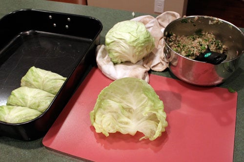 Stuffed Cabbage AKA Pigs in a Blanket - step 1