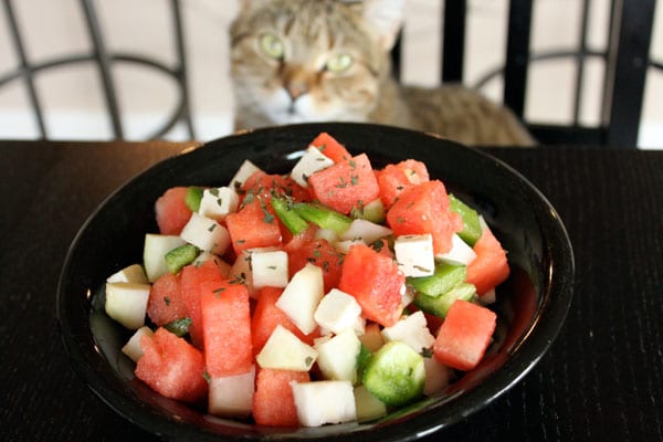 Kohlrabi Watermelon Feta Salad - Irish