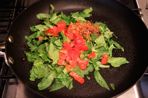 Feta Spinach Omelet - step 1