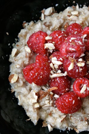 Raspberry Almond Oatmeal