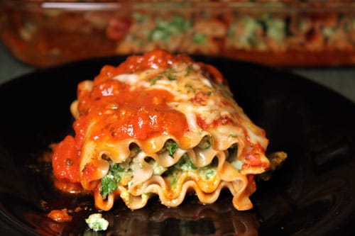 Turkey Spinach Lasagna Roll-ups  - one serving