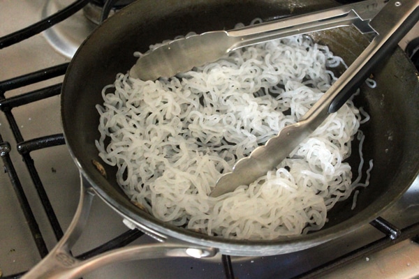 Shirataki Noodles with Basil and Cashews - noodles