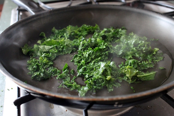 Kale cooking