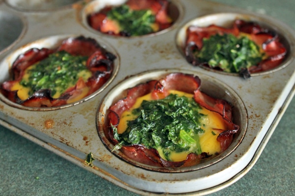 Spicy Kale Egg Muffins after