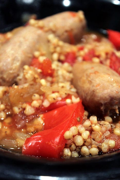 Slow Cooked Sorghum with Turkey Sausage