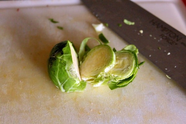 Cutting Brussels Sprouts