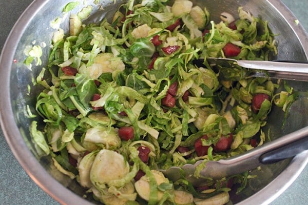 Brussel Sprout Salad with Maple Spiced Ham - step 2