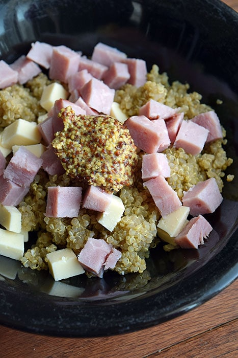Ham and Cheese Quinoa Bowl