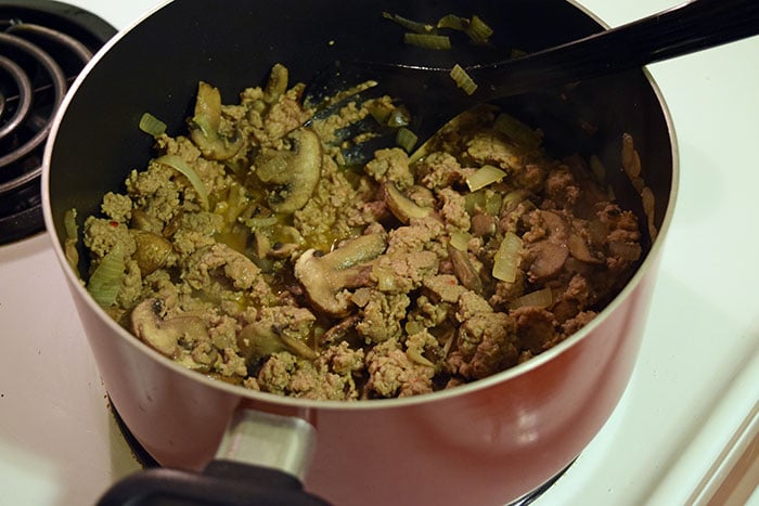  Turkey Sausage browning