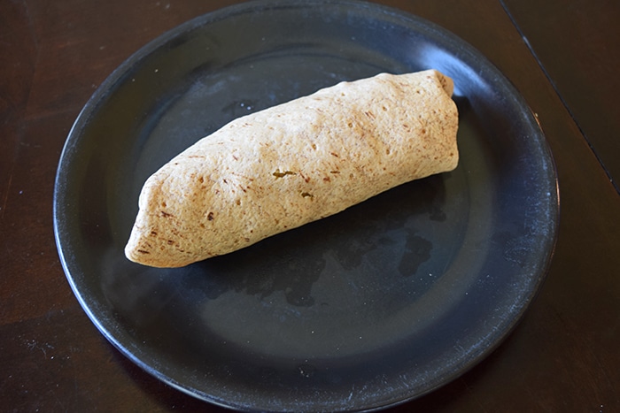 Chipotle-Inspired Burrito - rolled up