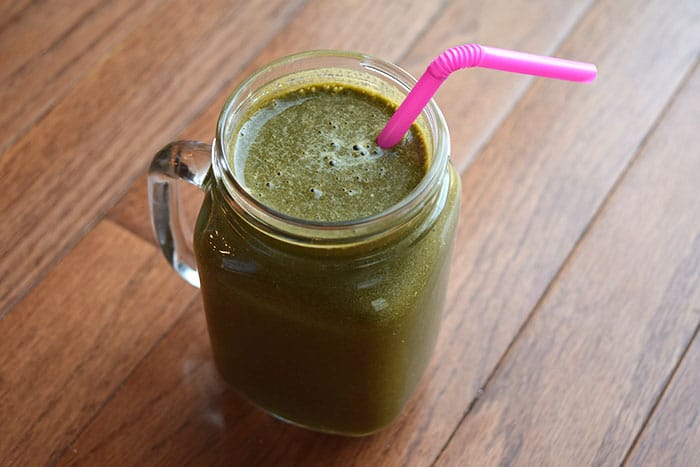 4 Ingredient Recovery Shake with Chocolate and Greens
